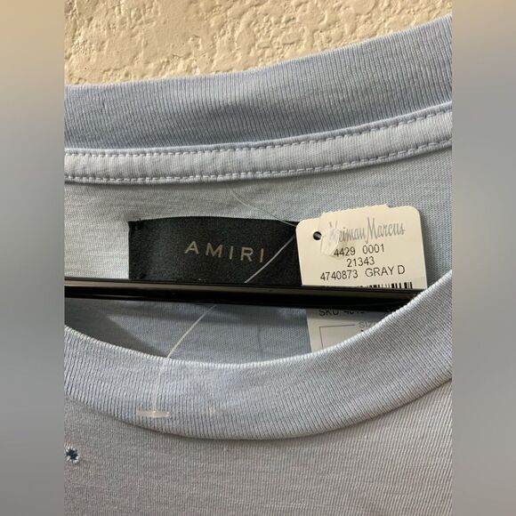 NWT Mens Authentic AMIRI Washed Distressed 
 Shotgun cotton T-shirt size XL - Picture 9 of 9